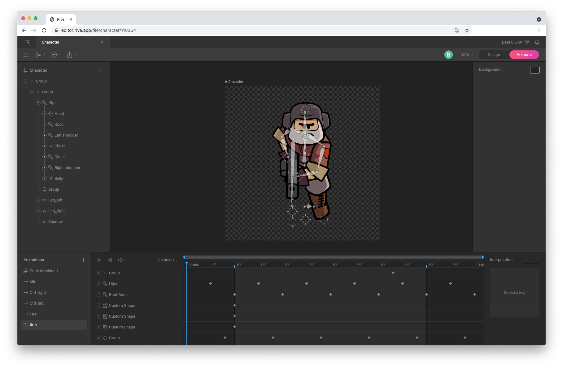 Rive editor