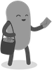 Cartoon character delivering a letter