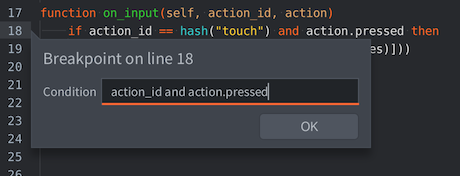 edit breakpoint