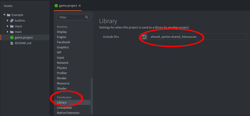 Include directories