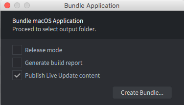 Bundle Live application