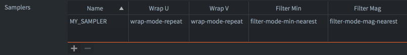 Sampler settings