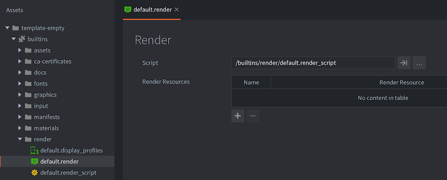 Builtin render