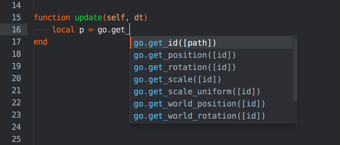 Auto completion