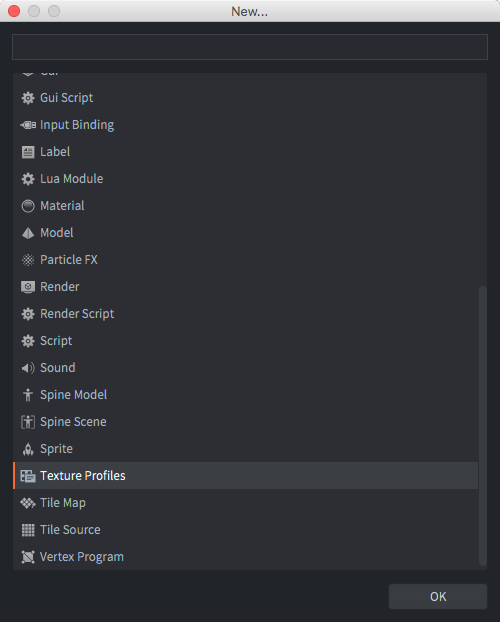 New profiles file